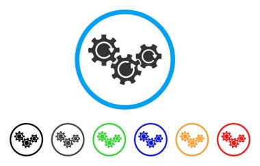 Şanzıman vites döndürme yuvarlak simgesi