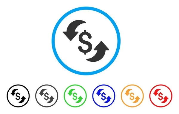 Aktualizacja kosztów zaokrąglone ikona — Wektor stockowy
