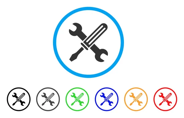 Zaokrąglone ikonę narzędzia — Wektor stockowy