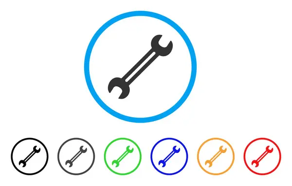 Llave redondeada icono — Vector de stock