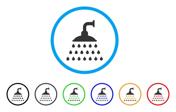 Icono redondeado ducha — Vector de stock