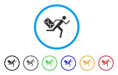 Kurye yuvarlak simge