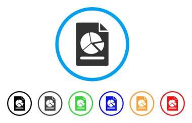 Pasta grafiği raporu Sayfa simgesi yuvarlak