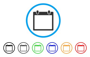 Takvim çerçeve yuvarlak simge