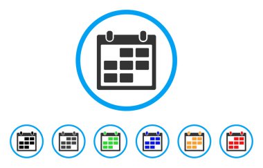 Takvim ayı yuvarlak simge