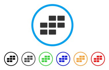 Takvim dikdörtgen ızgara yuvarlak simge