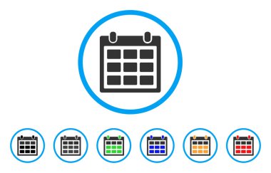 Takvim yuvarlak simge