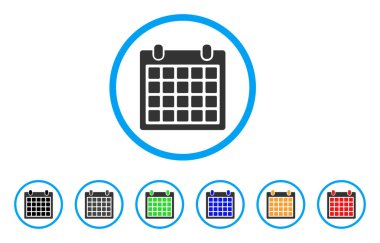 Takvim yuvarlak simge