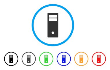 Bilgisayar Mainframe yuvarlak simge