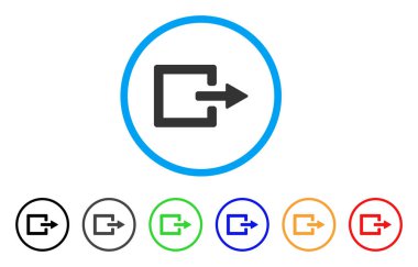 Çıkış yuvarlak simge