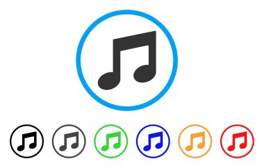 Müzik yuvarlak simgesi notlar