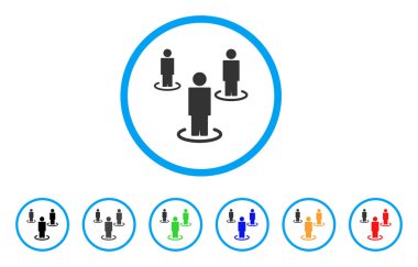 İnsanlar simgesi yuvarlak