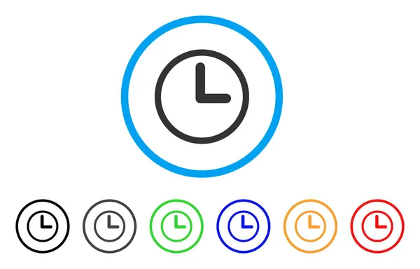 Relógio Ícone arredondado —  Vetores de Stock