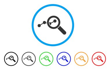 İstatistikleri yuvarlak simge keşfetmek