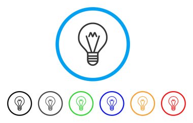 İpucu lambası yuvarlak simge