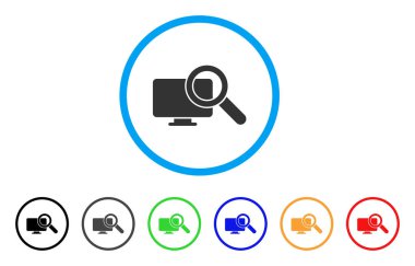 Arama bilgisayar yuvarlak simgesi