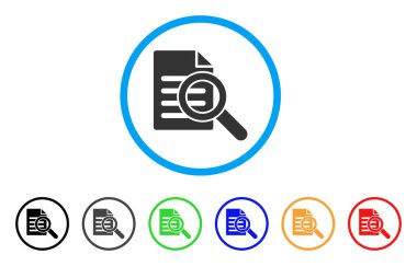 Arama belge yuvarlak simgesi