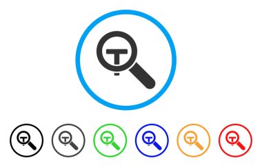 Arama metni yuvarlak simgesi