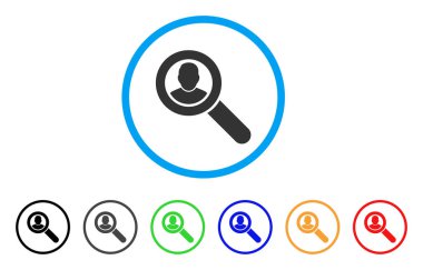 Arama kullanıcı yuvarlak simgesi