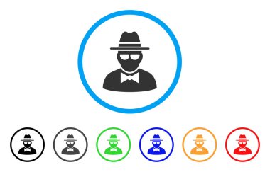 Gizli ajan yuvarlak simge