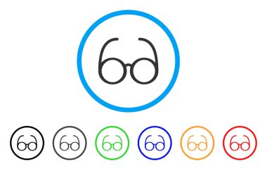 Gözlük yuvarlak simge