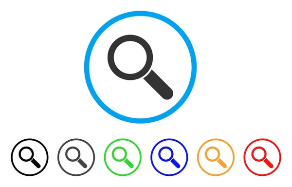 Zaokrąglone ikonę narzędzia wyszukiwania — Wektor stockowy