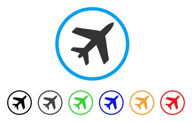 Uçak yuvarlak simge