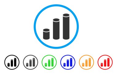Çubuk grafik silindir yuvarlak simge