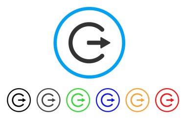 Çıkış yuvarlak simge