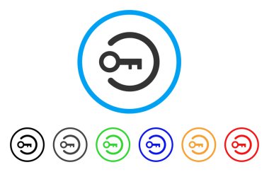 Giriş anahtar simgesi yuvarlak