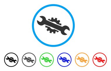 Hizmet anahtarı yuvarlak simge