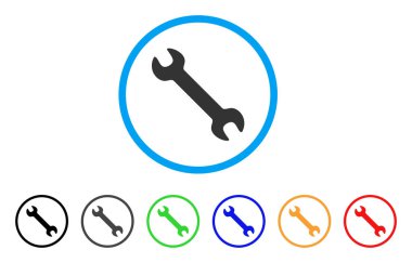 Yuvarlak İngiliz anahtarı simgesini