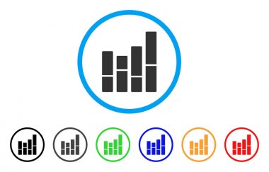 Yuvarlak çubuk grafik simgesi