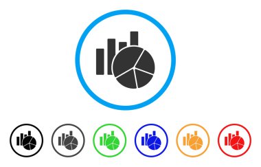 Grafikler yuvarlak simge