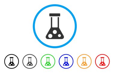 Kimyasal Flask yuvarlak simge