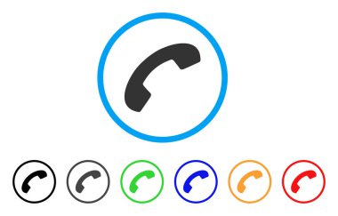 Telefon alıcı telefonu yuvarlak simge kapat