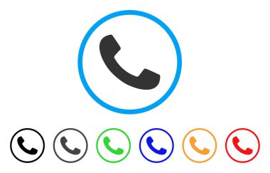 Telefon alıcı yuvarlak simgesi