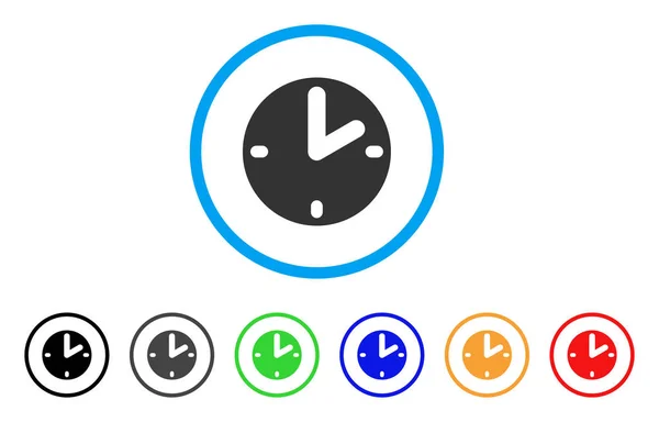 Reloj redondeado icono — Vector de stock