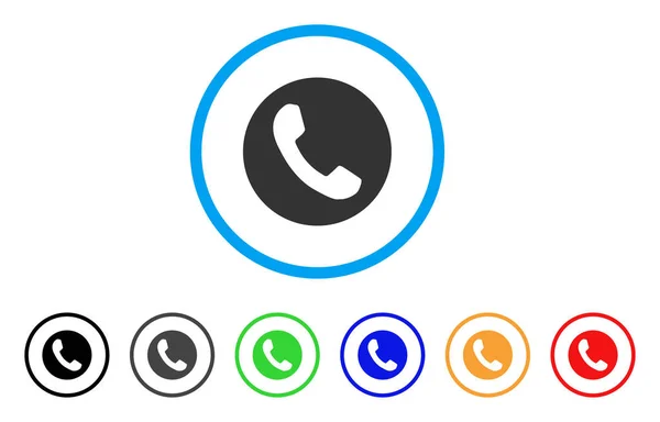 Phone Number Rounded Icon — Stock Vector