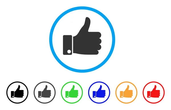 Thumb Up Rounded Icon — Stock Vector