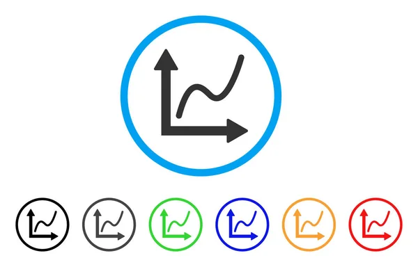 Diagram lekerekített ikon — Stock Vector
