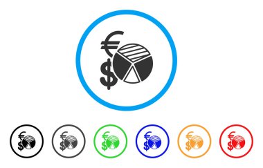 Satış pasta grafiği yuvarlak simge