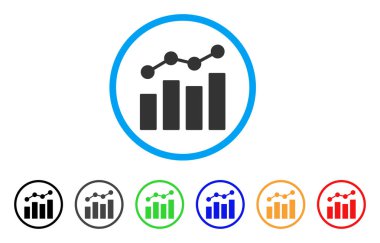 İstatistik grafikleri yuvarlak simge