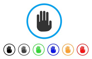 Dur el yuvarlak simgesi