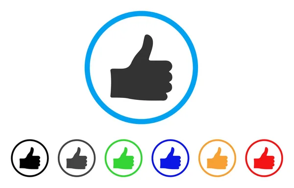 Thumb Up Rounded Icon — Stock Vector