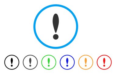 Ünlem işareti simgesi yuvarlak