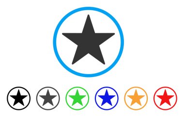 Yıldız yuvarlak simgesi