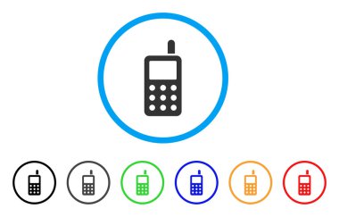 Cep telefonu yuvarlak simge