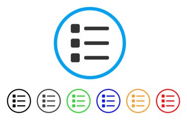 Öğeleri yuvarlak simge