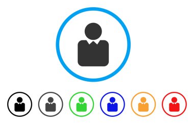 Kişi yuvarlak simge